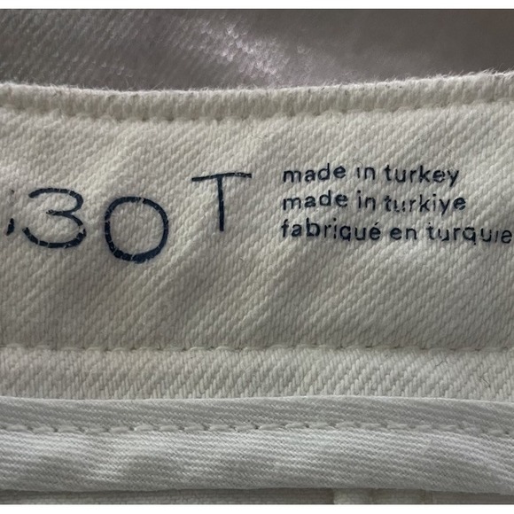 Anthropologie Pilcro Crop Jeans Barrel Leg Foil Silver Pink Metallic 30 Tall - Picture 4 of 4